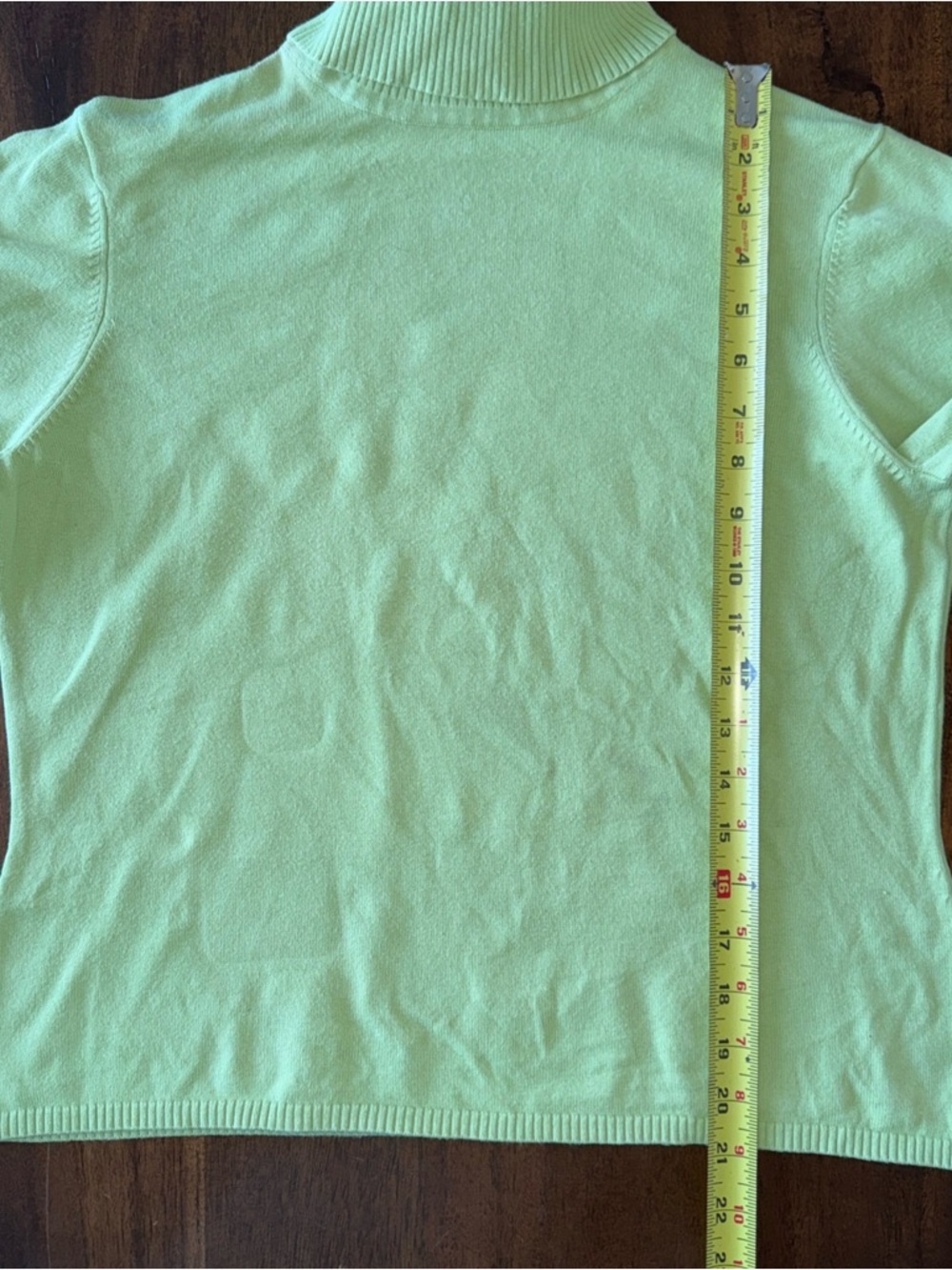 Talbots Sweater Womens Large Green Cotton Blend Turtleneck Pullover Long Sleeve - Picture 9 of 9